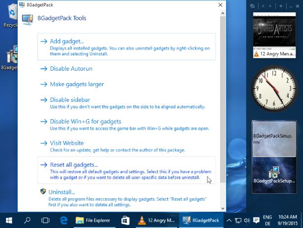 8GadgetPack - Gadgets for Windows 11 / 10 / 8.1 / 7